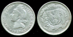 Доминикана 1937 г. • KM# 21 • ½ песо • регулярный выпуск(первый год) • серебро • F-VF ( кат. - $20 )