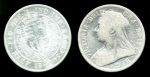Великобритания 1895 г. • KM# 782 • полкроны • королева Виктория(портрет вдовы) • серебро • регулярный выпуск • F-