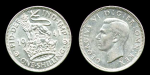 Великобритания 1941 г. • KM# 853 • 1 шиллинг • Георг VI • британский лев • регулярный выпуск • AU+