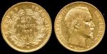 Франция 1859 г. BB(Страсбург) • KM# 781.2 • 20 франков • Наполеон III • золото • регулярный выпуск • XF