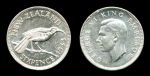 Новая Зеландия 1944 г. • KM# 8 • 6 пенсов • птица гуйя • серебро • регулярный выпуск • BU (кат - $20-40 )