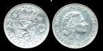 Нидерланды 1961 г. • KM# 185 • 2 ½ гульдена • королева Юлиана • регулярный выпуск • MS BU • серебро