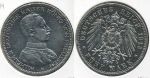 Пруссия 1913 г. A • KM# 536 • 5 марок • Вильгельм • регулярный выпуск • серебро • XF