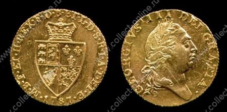 Великобритания 1787 г. • KM# 609 • гинея • Георг III • золото • регулярный выпуск • AU ( кат. - $1000+ )