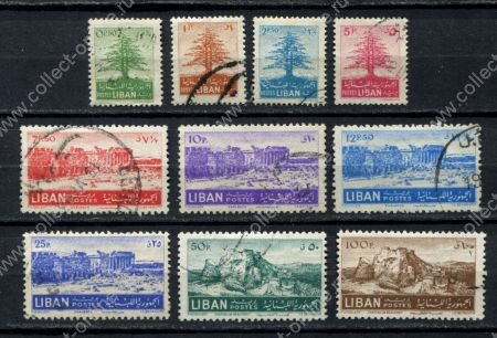 Ливан 1952 г. • Sc# 256-265 • стандартный выпуск, архитектура • полн. серия • Used VF