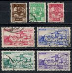 Ливан 1947 г. • Sc# 203-209 • стандартный выпуск, архитектура • полн. серия • Used VF