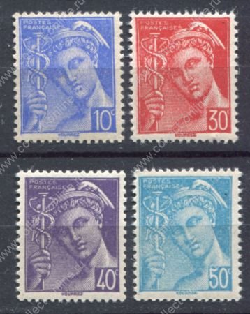 Франция 1942 г. • Mi# 557-560(Iv# 546-54) • "PF"(Виши) • стандарт • полн. серия • MNH OG VF