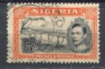 Нигерия 1938-1951 гг. • Gb# 59 • 5 s. • Георг VI • стандарт ( перф: 13х11½  ) • Used VF  ( кат. - £20 )