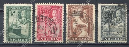 Нигерия 1936 г. • Gb# 34-37 • ½ d. - 2 d. • Георг V • осн. выруск ( 4 марки ) • Used F-VF