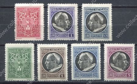 Ватикан 1940-1945 гг. • Mi# 84-6,105-106,108-109 • Папа Пий XII • стандарт • 7 марок • MNH OG VF