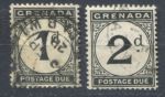 Гренада 1921-1922 гг. Gb# D11,13 • 1 и 2 d. • доплаатные • 2 марки • Used F-VF ( кат. - £3 )