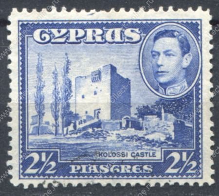 Кипр 1938-1951 гг. • Gb# 156 • 2½ pi. • Георг VI • основной выпуск • Used VF