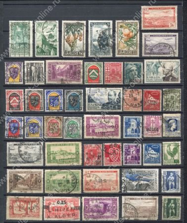 Алжир 192х-195х гг. • лот 47 разных, старинных марок • Used F-VF