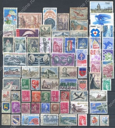 Франция • XX век • 70+ разных, старых марок • Used F-VF