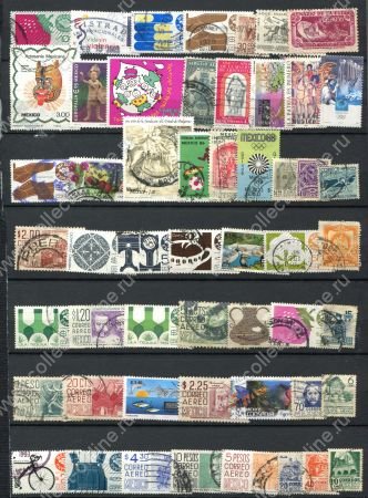 Мексика • XX век • набор 50+ разных, старинных марок • Used F-VF