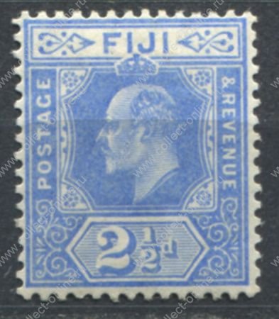 Фиджи 1906-1912 гг. • Gb# 120 • 2½ d. • Эдуард VII • стандарт • MH OG VF ( кат.- £ 8 )