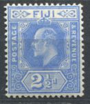 Фиджи 1906-1912 гг. • Gb# 120 • 2½ d. • Эдуард VII • стандарт • MH OG VF ( кат.- £ 8 )