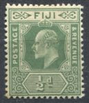 Фиджи 1906-1912 гг. • Gb# 118 • ½ d. • Эдуард VII • стандарт • MLH OG VF ( кат.- £ 12 )