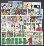 Футбол • Набор 40+ разных марок всего мира • Used(фг) VF