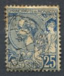 Монако 1891-1921 гг. • SC# 21 • 25 c. • 2-й выпуск • Князь Альберт I • стандарт • Used VF ( кат.- $ 6 )