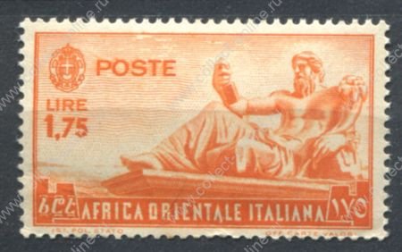 Итальянская Восточная Африка 1938 г. • SC# 14 • 1.75 L. • основной выпуск • статуя Нила • MNH OG F ( кат.- $ 35 )