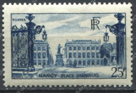 Франция 1948 г. • SC# 575 • 25 fr. • французские города • Нанси • MLH OG VF ( кат.- $ 8 )
