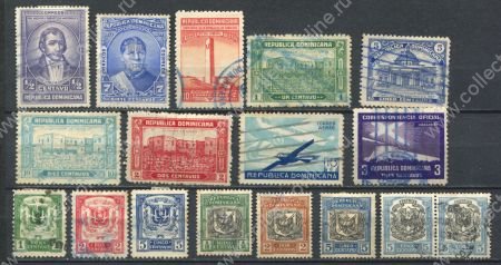 Доминикана XX век • лот 16 разных старых марок • Used F-VF