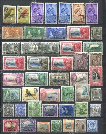 Британские колонии • набор 47 разных, старых, чистых * марок • MH OG VF