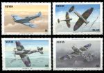 Невис 1986 г. • Sc# 460-3 • $1 - $4 • Боевые самолеты Второй мировой • полн. серия • пары • MNH OG XF