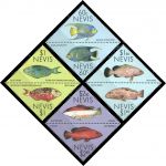 Невис 1987 г. • Sc# 544-7 • 60 c. - $2.50 • рыбы • пары • полн. серия • MNH OG XF ( кат. - $8 )