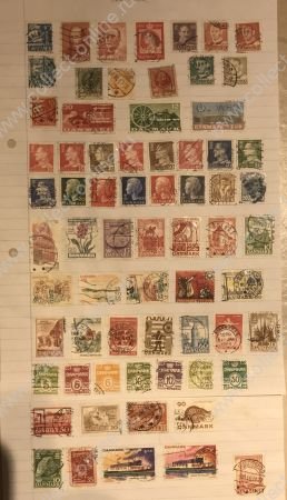 Дания • XX век • набор 65+ разных старых марок • Used F-VF