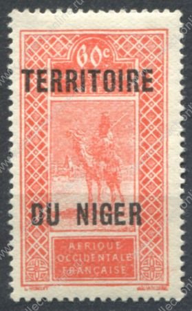 Нигер 1925-1926 гг. • Iv# 28 • 60 c. • бедуин на верблюде • MH OG VF
