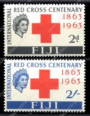 Фиджи 1963 г. • Gb# 333-4 • 2 d. и 2 sh. • Красный крест • полн. серия • MLH OG XF