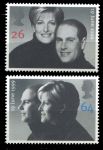Великобритания 1999 г. • Gb# 2096-7 • 26 и 64 p. • Свадьба принца Эдварда • полн. серия • MNH OG XF