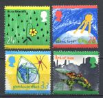 Великобритания 1992 г. • Gb# 1633-6 • 24 - 39 d. • Проблемы экологии • детские рисунки • MNH OG VF