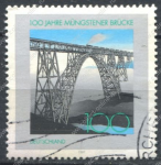 Германия • ФРГ 1997 г. • Mi# 1931 • 100 pf. • Мюнгстенский мост (100 лет со дня открытия) • Used XF ( кат.- € 1 )