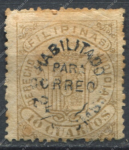 Филиппины 1881-1888 гг. • SC# 113 • 2½ c. на 10 c. • надп. нов. номинала • стандарт • MNG VF