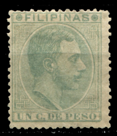 Филиппины 1887-1889 гг. • SC# 138 • 1 c. • Альфонсо XII • стандарт • MH OG VF