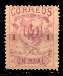 Доминикана 1879 г. • SC# 35 • 1 R. • государственный герб • MH OG VF