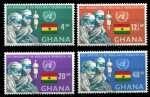 Гана 1968 г. • SC# 336-9 • 4 - 40 np. • 20-летие создания Всемирной организации здравоохранения(ВОЗ) • полн. серия • MNH OG XF