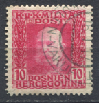 Австрия 1915-1917 гг. • Mi# 27 • 10 h. • Император Франц Иосиф • армейская почта • Used XF