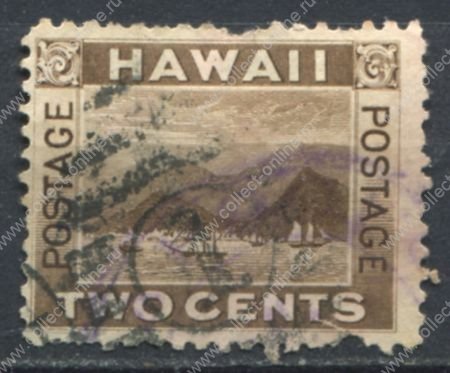 Гаваи 1894 г. • SC# 75 • 2 c. • осн. выпуск • корабли в бухте • Used F-