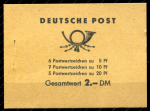 ГДР 1960 г. • Mi# MH 3 • 2 M. • целый буклет • стандарт • буклет ( 18 марок ) • MNH OG XF+ ( кат.- € 20 )