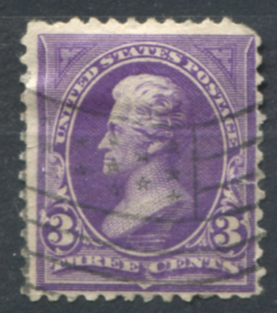 США 1894 г. • SC# 253 • 3 c. • Эндрю Джексон • стандарт • Used F-VF ( кат.- $ 10 )