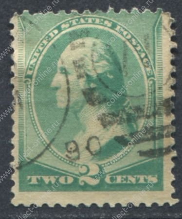 США 1887 г. • SC# 213 • 2 c. • Президент Джордж Вашингтон • Used F-VF