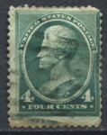 США 1883 г. • SC# 211 • 4 c. • Президент Эндрю Джексон • Used F-VF ( кат. - $25 )