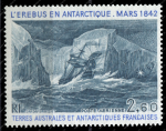 Французские Южные и Антарктические территории 1984 г. • SC# C78 • 2.60 fr. • исследование Антарктики • гибель судна"Эребус" в 1842 г. • авиапочта • MNH OG XF