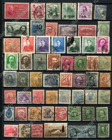Иностранные марки • до 1945 г. • набор 57 разных • Used F-VF • 10 руб. за шт.