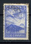 Испания • Гражданская война 1936 г. • Mi# • A53b • 5 c. • Канарские острова, самолет • Used VF