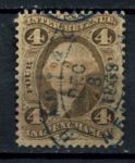 США 1862-1871 гг. • Sc# R20с • 4 c. • фискальный выпуск • Used VF